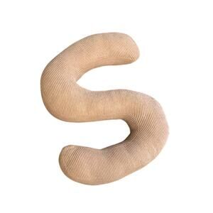S Shaped Dusty Rose Pink Corduroy Material Pillow